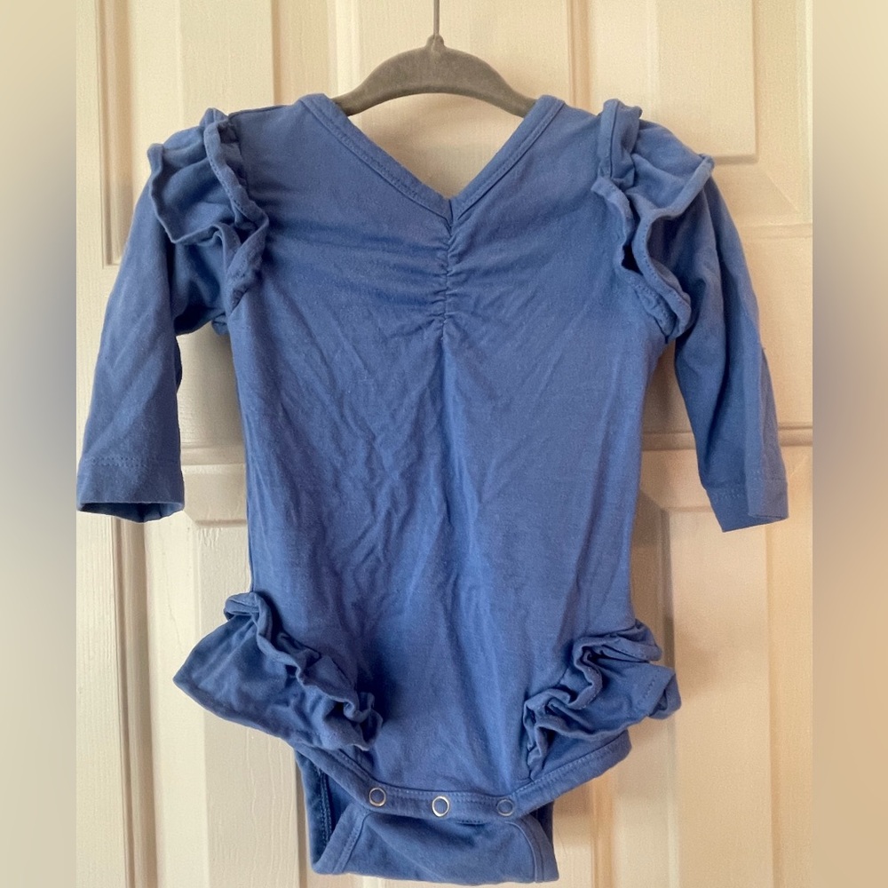 Kate Quinn Ruffle Bodysuit Blue size 3-6 months